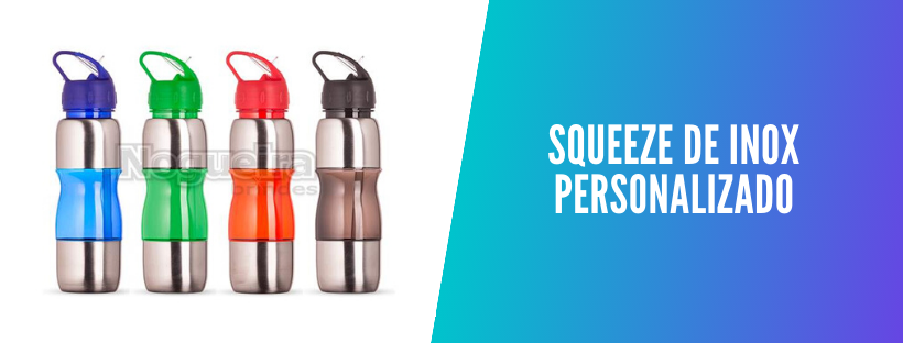 Squeeze de inox personalizado