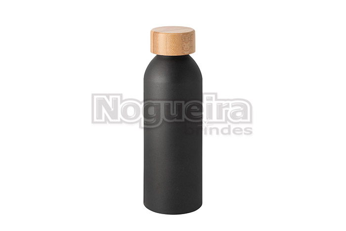 Squeeze Alumínio 550ml com Tampa Bambu Personalizado