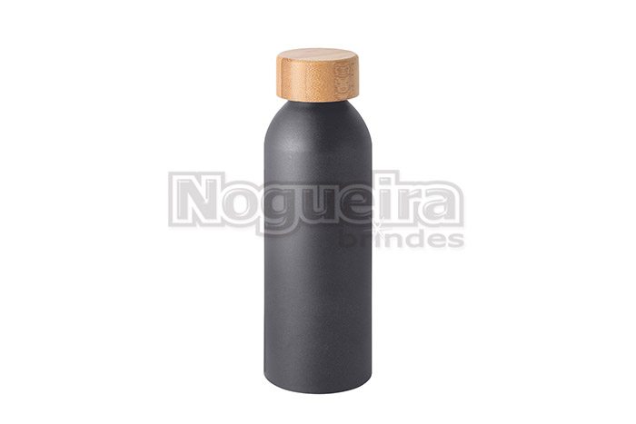 Squeeze Alumínio 550ml com Tampa Bambu Personalizado