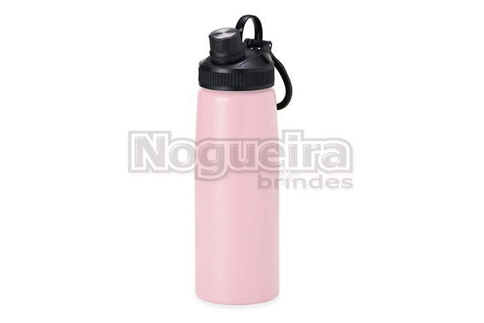Squeeze Inox 900ml com Alça e Tampa Protetora Personalizado