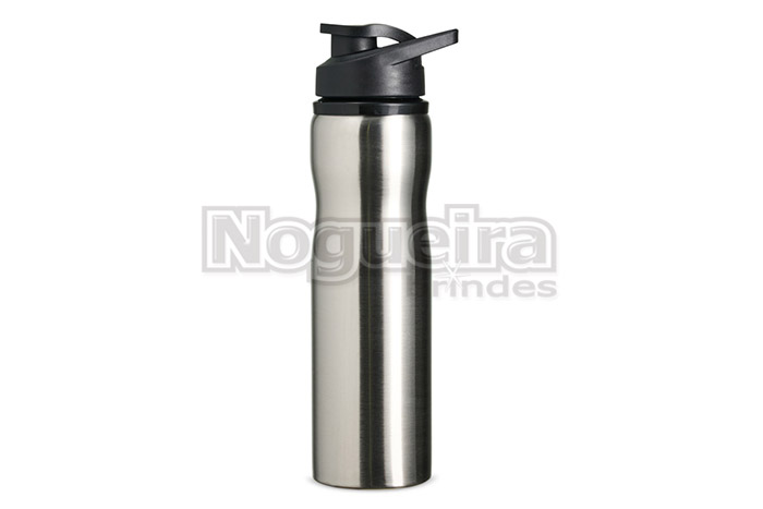 Squeeze Inox 750ml com Bocal Protegido e Alça Personalizado