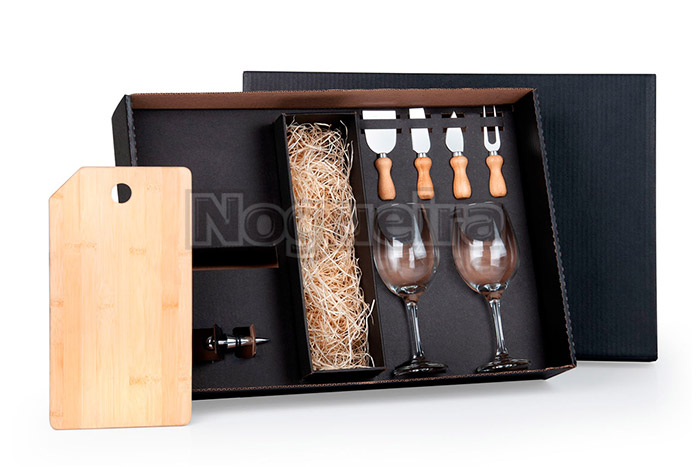 Kit Queijo e Vinho 8 Peças Personalizado