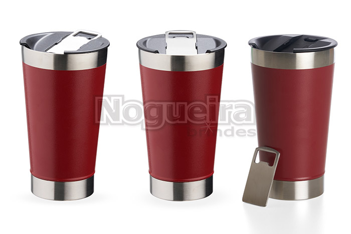 Copo Térmico com Tampa e Abridor Personalizado