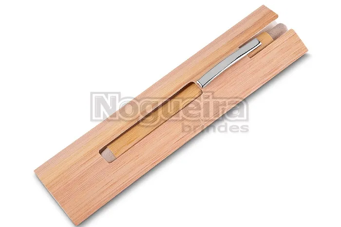 Caneta Ecológica de Bambu com Logo
