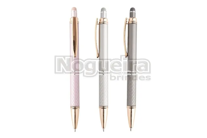 Caneta Touch de Metal com Apoio Texturizado Personalizada