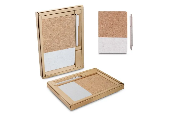  Kit Caderno e Caneta Reciclável Personalizado