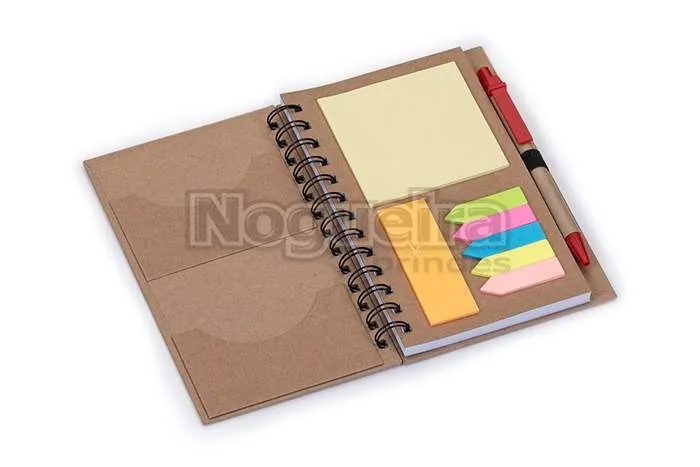 Bloco de Anotações com Caneta Ecológica