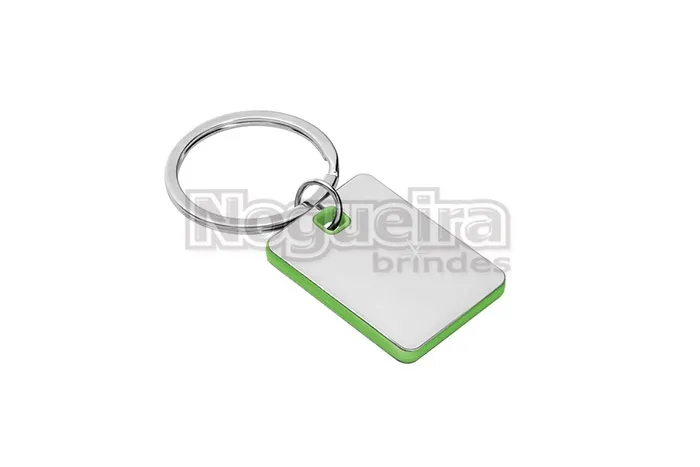 Chaveiro Metálico com Detalhe Plástico Personalizado