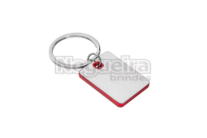 Chaveiro Metálico com Detalhe Plástico Personalizado