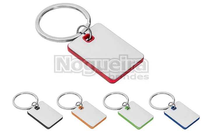 Chaveiro Metálico com Detalhe Plástico Personalizado