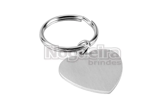 Chaveiro de Alumínio Coração Personalizado