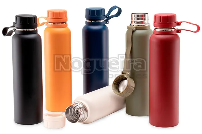 Garrafa Térmica com Alça de Silicone Personalizada