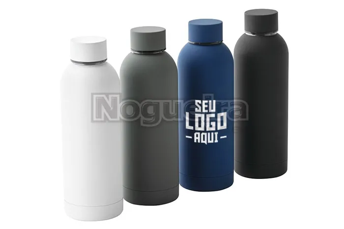Garrafa Térmica com Acabamento Emborrachado Personalizada