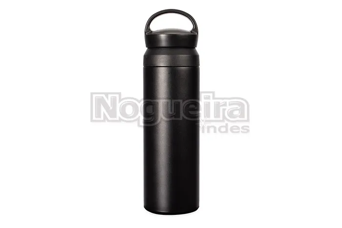 Garrafa Térmica Preta de 500ml Personalizada