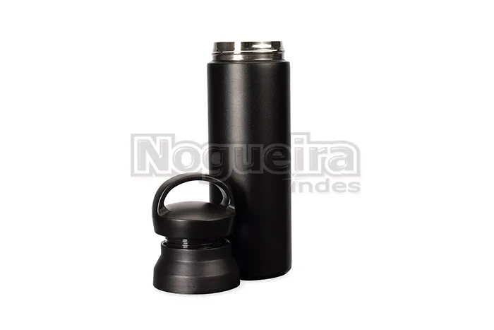 Garrafa Térmica Preta de 500ml Personalizada