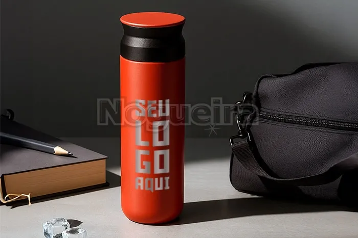 Garrafa Térmica Vermelha Personalizada